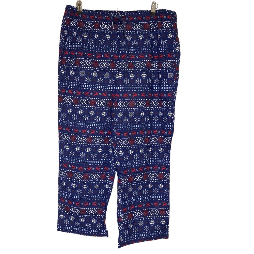 A555743 LIFE IS GOOD Flannel Pants Pajama Bottom Frsl XL